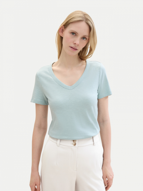 Футболка Tom Tailor Organic cotton t-shirt S Блакитний 1041533ХХ30463 - Фото 3 Футболка Tom Tailor Organic cotton t-shirt S Блакитний 1041533ХХ30463 - изображение 3