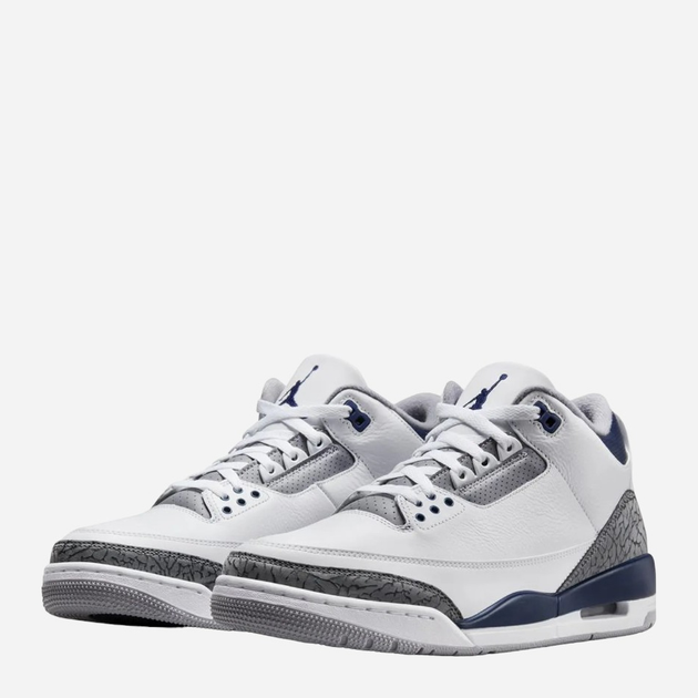 Sneakersy męskie skórzane Nike Jordan Brand Air Jordan 3 Retro CT8532-140 41 Białe (196975547241) - obraz 2