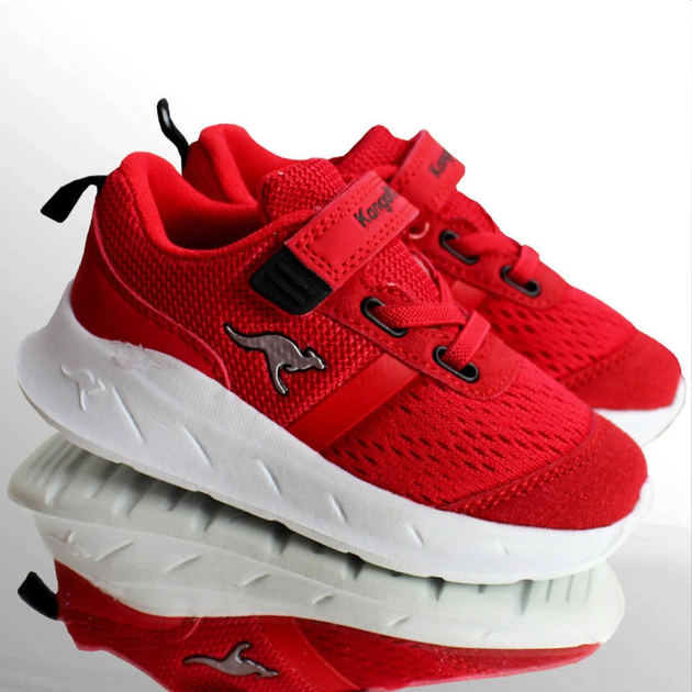 Sneakersy dziecięce dla dziewczynki na rzepy Kangaroos 020970006173 23 Czerwone (4099758014946) - obraz 3