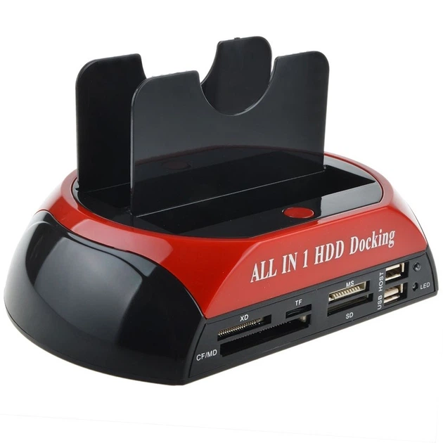 Док-станция для жестких дисков Addap PH-0875 | SATA + IDE с двойным слотом / кардридером / USB 2,0 (7385) - изображение 2