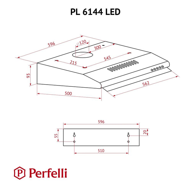 Вытяжка плоская Perfelli PL 6144 IV LED - изображение 12