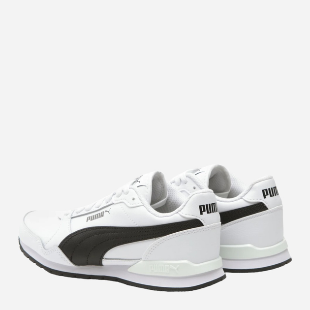 Buty sportowe dziecięce dla dziewczynki Puma ST Runner v3 L Jr 384904-07 37.5 (4.5UK) Białe z czarnym (4065449542876) - obraz 4