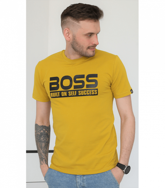 Футболка мужская BOSS - HECTOR - 40004 - XXL - Желтый - Фото 1 Футболка мужская BOSS - HECTOR - 40004 - XXL - Желтый - изображение 1