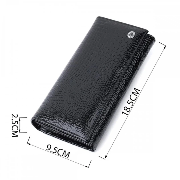 Жіночий лаковий шкіряний гаманець ST Leather 22679 - Фото 2 Жіночий лаковий шкіряний гаманець ST Leather 22679 - зображення 2