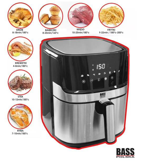 Frytkownica beztłuszczowa Bass Polska BH 10876 - obraz 4