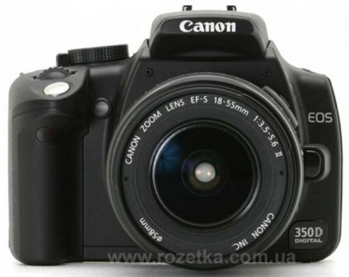 Фотоаппарат Canon EOS 350D black объектив EF 18-55 Kit купить на ...