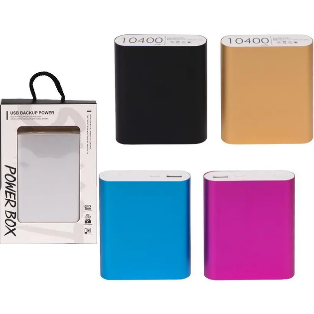 Повербанк 10400 mah портативний акумулятор Power Bank рожевий - зображення 5