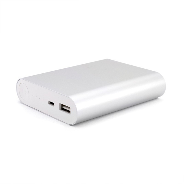 Повербанк 10400 mah портативный аккумулятор Power Bank серебристый - изображение 2