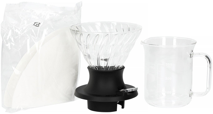 Zestaw Hario Switch V60-02 Dripper + Pojemnik 300 ml + Filtry papierowe 40 szt (4977642728172) - obraz 2