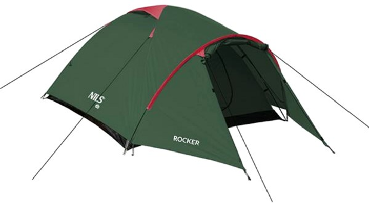 Кемпінговий намет Nils Camp NC6013 Зелено-червоний (5907695518900) - зображення 3