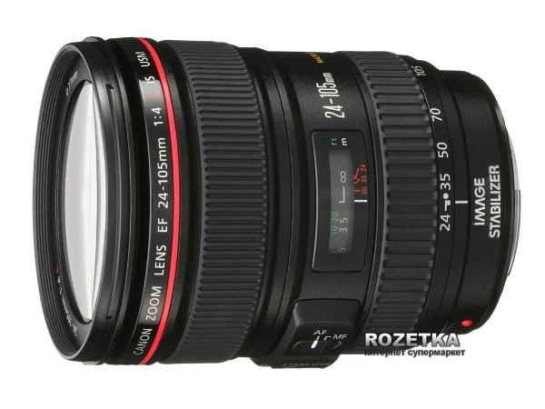 レンズ　Canon EF 24-105mm f/4 L ᐉ Купити Об'єктив Canon EF 24-105mm f/4L IS II USM в Києві