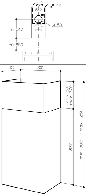 Вытяжка Best K 508 L (077F3001A) - изображение 2