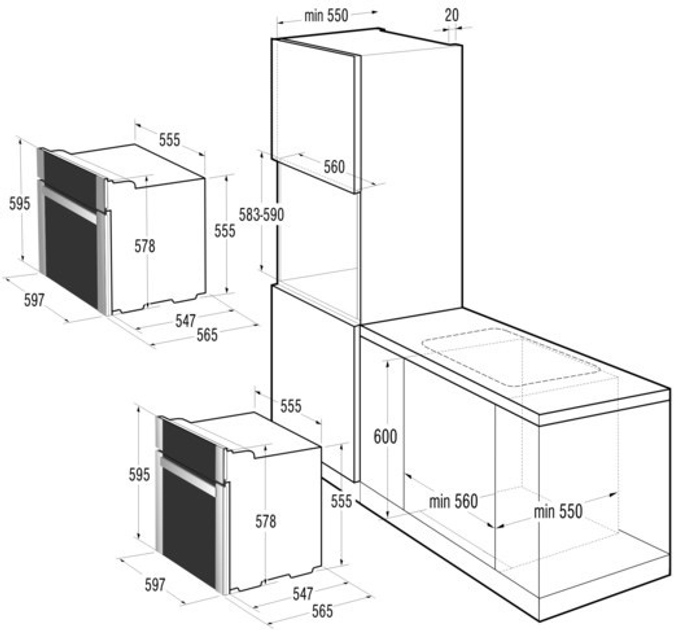 Электрический духовой шкаф gorenje bo 7446 ax