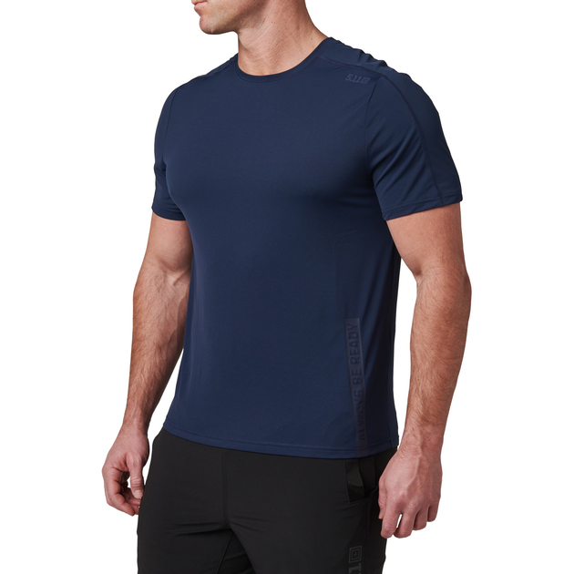 Футболка тактична потовідвідна 5.11 Tactical® No Mercy PT-R Short Sleeve Top M Pacific Navy - зображення 2