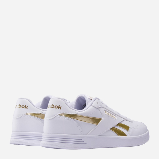 Sneakersy damskie do kostki Reebok Court Advance 100202590 38.5 (5.5UK) Biały/Złocisty (1200143820261) - obraz 3