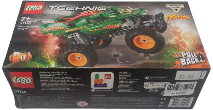 Zestaw klocków LEGO Technic Monster Jam Dragon 217 elementów (42149) (955555903972055) - Outlet - obraz 2