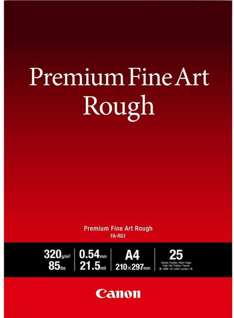 Papier fotograficzny Canon Premium Fine Art Rough FA-RG1 A4 320 g/m² 25 arkuszy (4562C001) - obraz 1