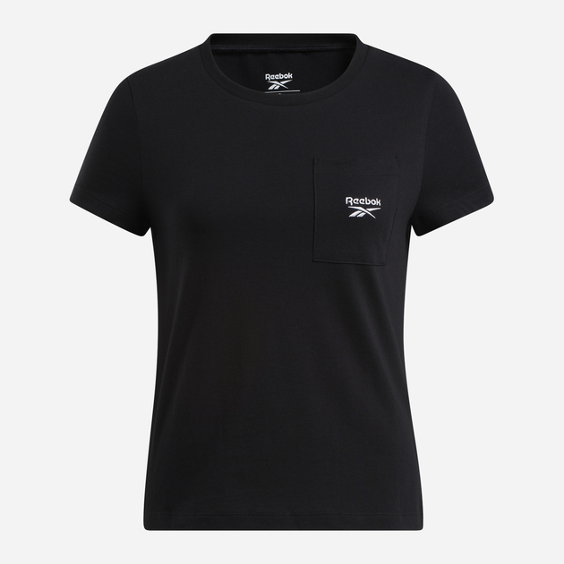 Футболка бавовняна жіноча Reebok Identity Small Logo Tee 100031101 XS Чорна (4066762941216) - зображення 1