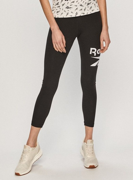 Спортивні легінси жіночі Reebok Identity Big Logo Cotton Legging 100042568 L Чорні (4064048140308) - зображення 1