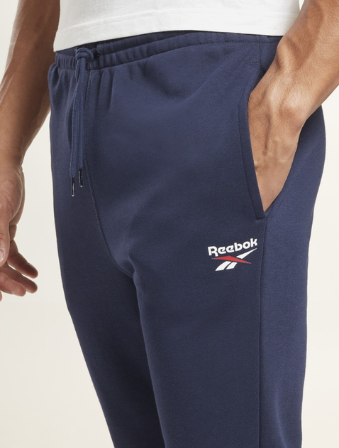 Спортивні штани чоловічі Reebok Identity Smal 100049529 L Темно-сині (4066751213362) - зображення 5