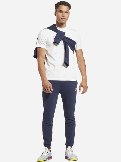 Спортивні штани чоловічі Reebok Identity Small Logo Ft Jogger 100049529 2XL Темно-сині (4066751213492) - зображення 3