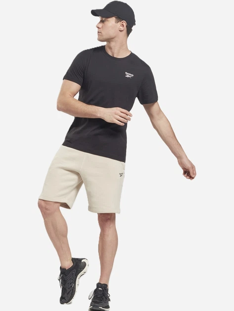 Koszulka męska bawełniana Reebok Identity Small Logo Tee 100054973 XL Czarna (4065425535007) - obraz 3