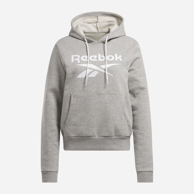 Bluza z kapturem damska ocieplana Reebok Identity Big Logo Fleece Hoodie 100071917 M Szara (4066764809262) - obraz 1