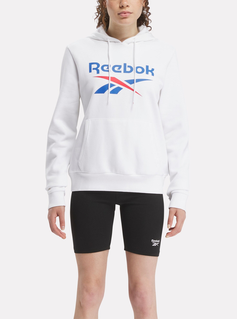 Худі утеплене жіноче Reebok Identity Big Logo Fleece Hoodie 100071943 2XS Біле (4066764797781) - зображення 1