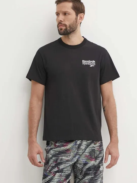 Футболка бавовняна чоловіча Reebok Ri Brand Proud Gfx Ss Tee 100076383 S Чорна (1200143336465) - зображення 1