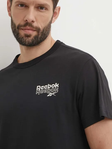 Koszulka męska bawełniana Reebok Ri Brand Proud Gfx Ss Tee 100076383 L Czarna (1200143336489) - obraz 4