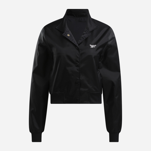 Бомбер жіночий Reebok Team Jacket 100205749 M Чорний (1200143952580) - зображення 1