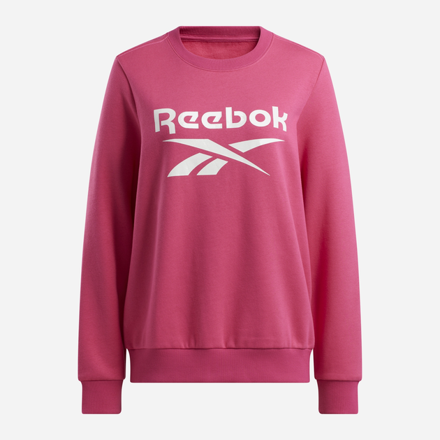 Bluza bez kaptura damska polarowa Reebok Identity Big Logo Fleece Crew 100205764 2XS Różowa (1200143878446) - obraz 1