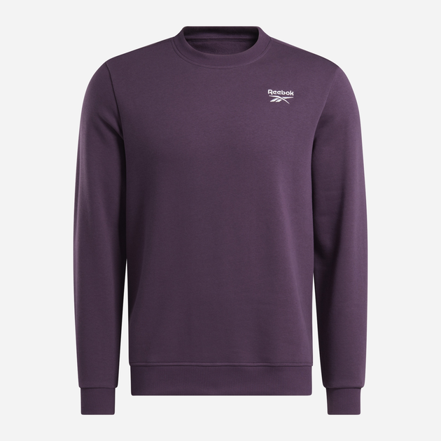 Світшот на флісі утеплений чоловічий Reebok Identity Small Logo Fleece Crew 100205952 M Сливовий (1200143855621) - зображення 1