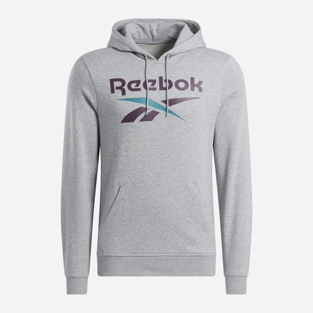 Bluza z kapturem męska ocieplana Reebok Identity Big Logo Fleece Hoodie 100206026 XL Szara (1200143879702) - obraz 1