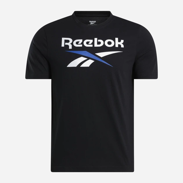 Футболка бавовняна чоловіча Reebok Identity Big Logo Tee 100206029 L Чорна (1200143952788) - зображення 4