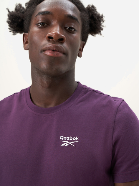 Футболка бавовняна чоловіча Reebok Identity Small Logo Tee 100206078 XL Сливова (1200143880036) - зображення 4