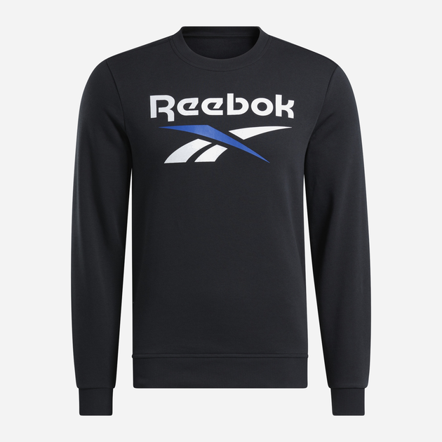 Bluza bez kaptura męska polarowa Reebok Identity Big Logo Fleece Crew 100206935 2XL Czarna (1200143880425) - obraz 1