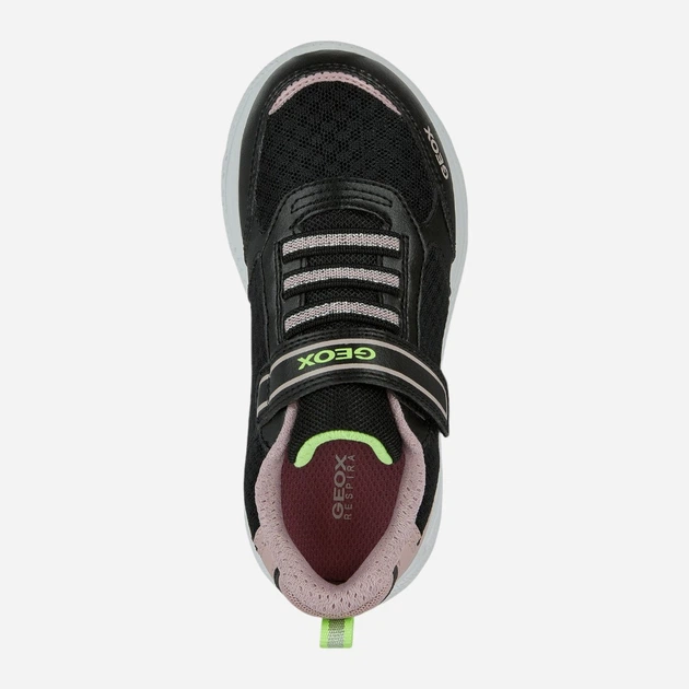 Sneakersy dziecięce dla dziewczynki Geox J26FWA0BC14-C0724 32 Czarny/Pudrowy (8050036702074) - obraz 4
