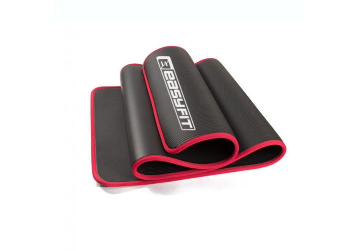 Коврик для йоги и фитнеса EasyFit Flex Pro Черный с красным кантом - изображение 3
