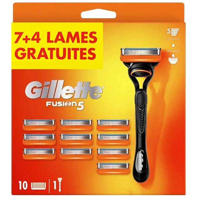 Станок для гоління Gillette Fusion 5 Чоловічі (10 шт. змінні касети) - зображення 1