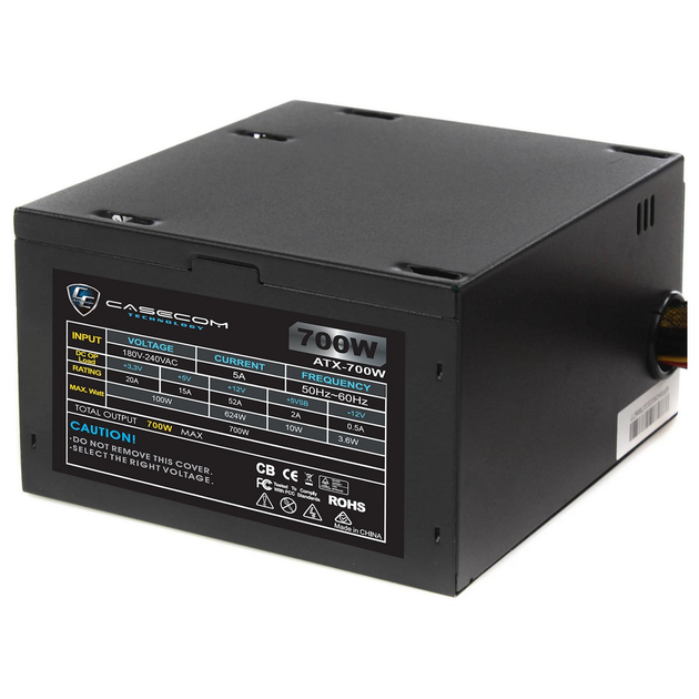 Блок питания 700W Casecom, 120mm, 4хSATA, Bulk - изображение 1