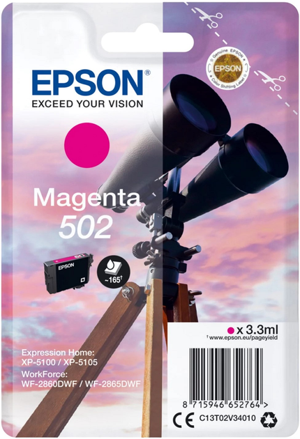 Картридж Epson T02V340 502 3.3 мл Magenta (C13T02V34020) - зображення 1