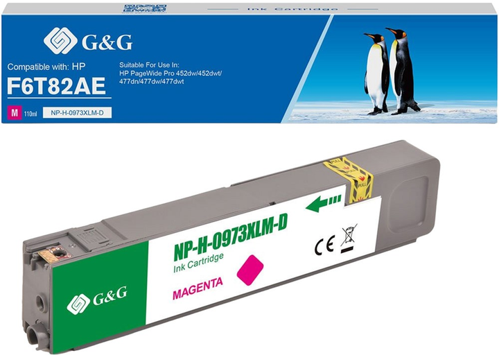 Картридж G&G F6T82AE для HP Magenta 110 мл (NH-R00973XLM) - зображення 1