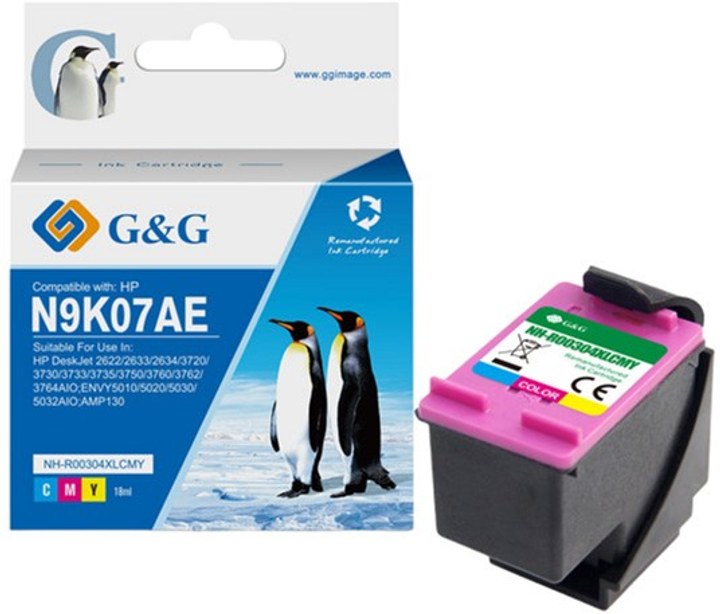 Картридж G&G 304XL для HP Color 18 мл (NH-RC304XLCMY-T) - зображення 1