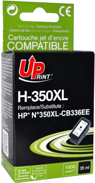 Tusz do drukarek UPrint CB336EE do HP 35 ml Black (H-350XL-B) - obraz 1