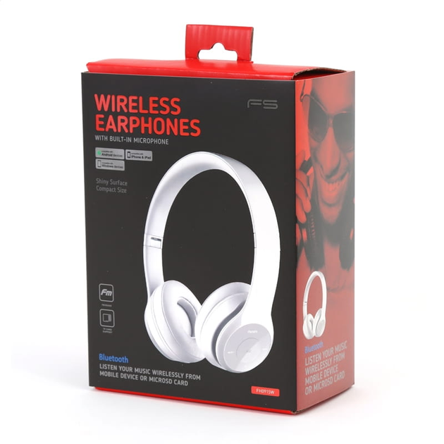 Słuchawki bezprzewodowe Freestyle Headset FH0915 White (FH0915W) - obraz 2