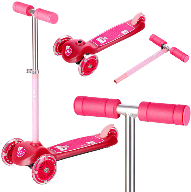 Самокат дитячий Nils Fun HLB001 Рожевий (5907695542424) - зображення 3