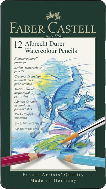 Набір кольорових акварельних олівців Faber-Castell Albrecht Dürer 12 шт (4005401175124) - зображення 1