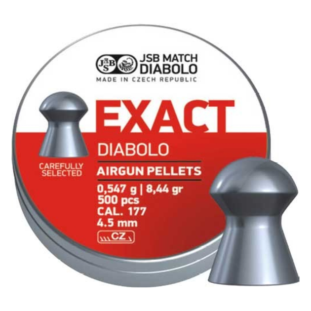 Кулі для пневматики JSB Diabolo Exact (4,52мм, 0,547г, 500 шт) - зображення 1