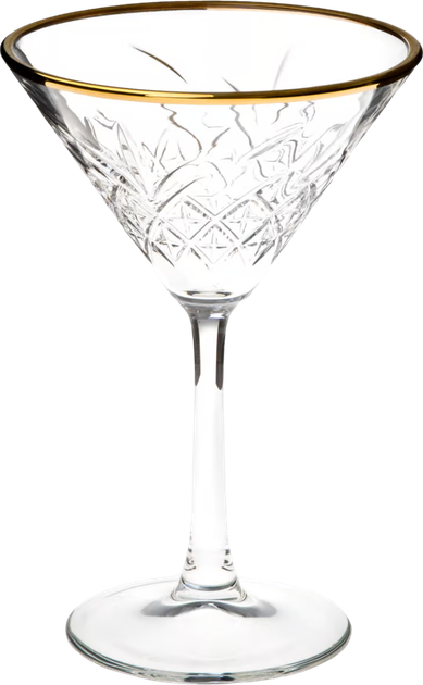 Komplet kieliszków Pasabahce Timeless Gold do martini 230 ml 4 szt (8693357554115) - obraz 1